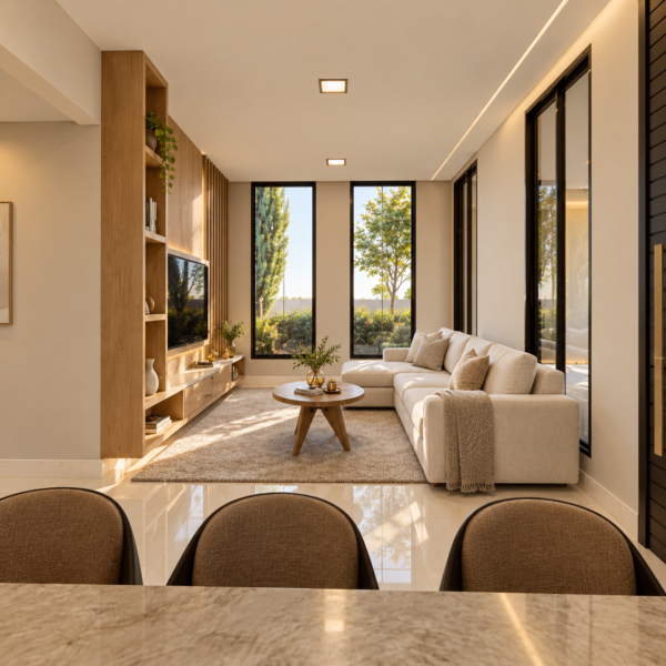 Imagem do Projeto de Casa para Terreno 1x3 com 3 Quartos – 118 m²