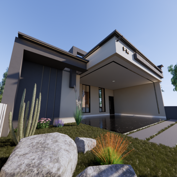 Imagem do Projeto de Casa para Terreno 1x3 com 3 Quartos – 118 m²